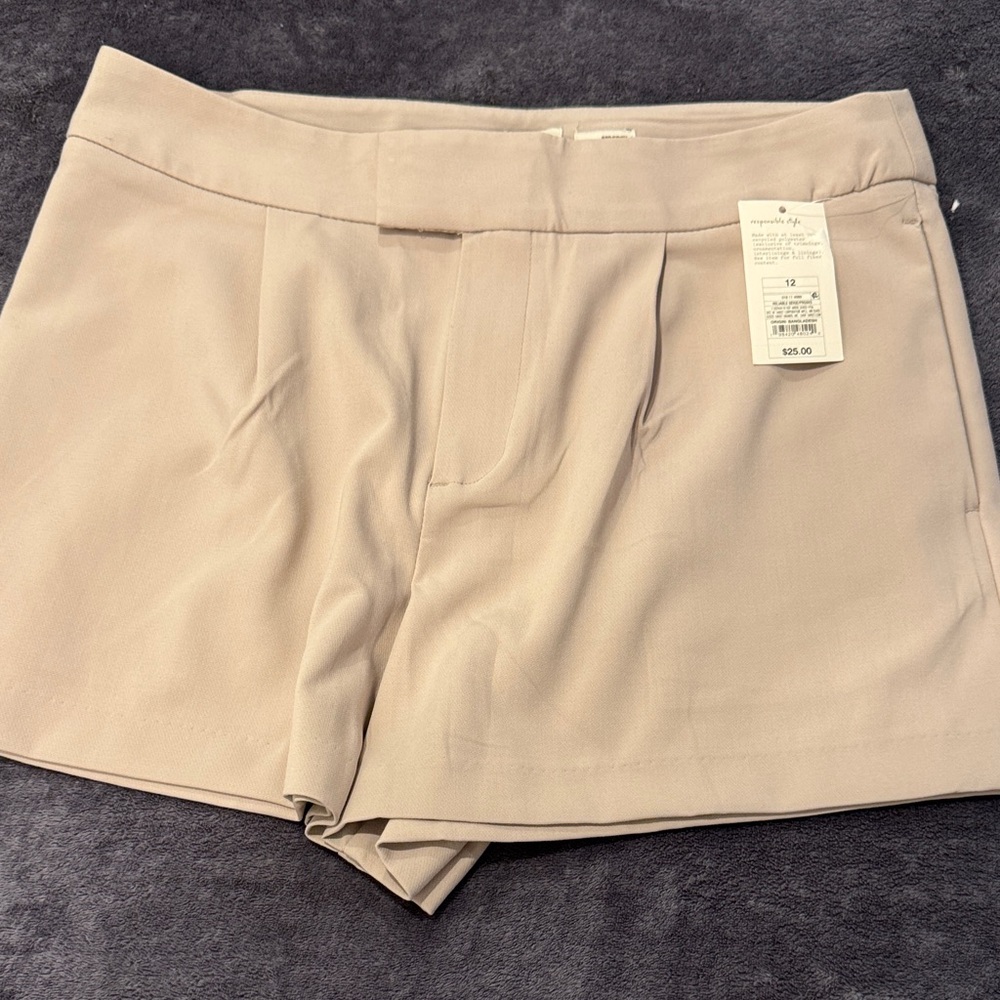 a new day Women's High Waist Beige Shorts